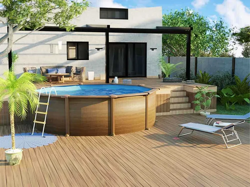 Gre Pacific Ronde Ø460 x 120 cm - Piscine hors-sol en acier