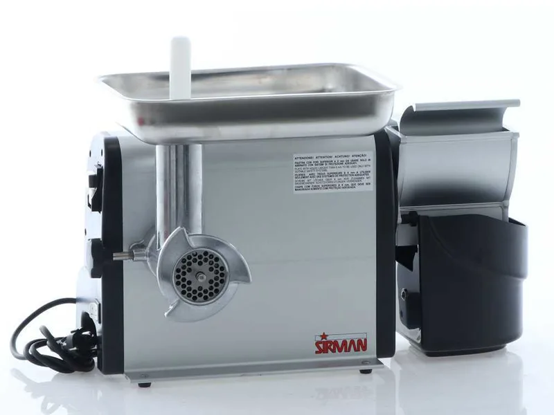 Sirman TCG 12 M.I. Denver - Hachoir à viande électrique - Râpe intégrée - Bouche en acier inox