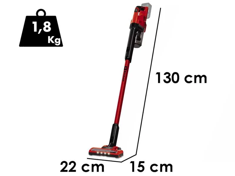 Einhell TE-SV 18 Li - Aspirateur - Balai à batterie - 2 en 1 - 18 V/2,5 Ah