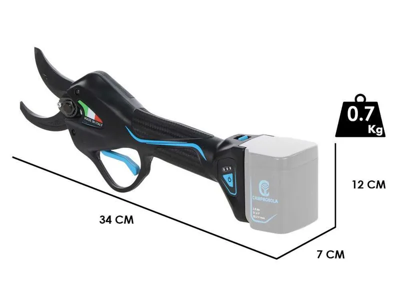 Campagnola NOVA 35 - Sécateur électrique à batterie - Diamètre de coupe 35 mm - Sans batterie ni chargeur