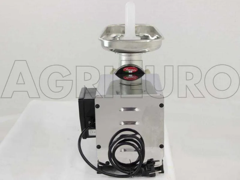 Hachoir à viande Reber 9504N INOX - N.32 - Moteur électrique à induction professionnel de 1200W - Motoréducteur standard