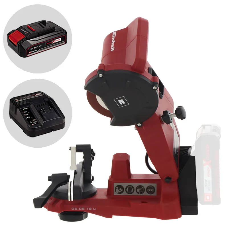 Einhell GE-CS 18 Li - Affûteuse à batterie pour chaîne de tronçonneuses - 2,5 Ah 18 V