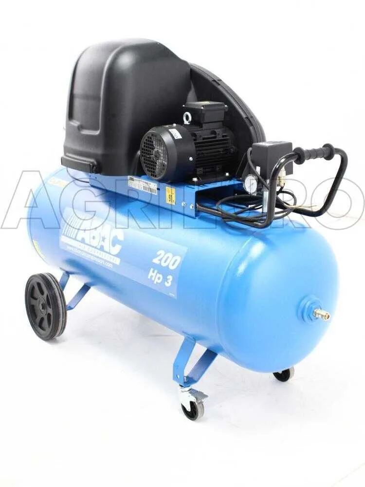 ABAC PRO A39B 200 CT3 - Compresseur d'air électrique triphasé par courroie silencieux - Moteur 3 CV - 200 litres