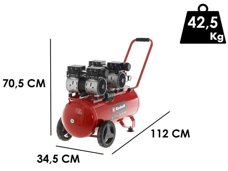 Einhell TE-AC 50 Silent - Compresseur électrique - Sur chariot et insonorisé