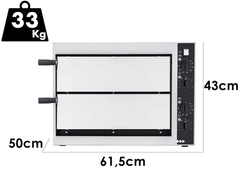 Prismafood small basic 2/40 - Four électrique à pizza - 2400 W