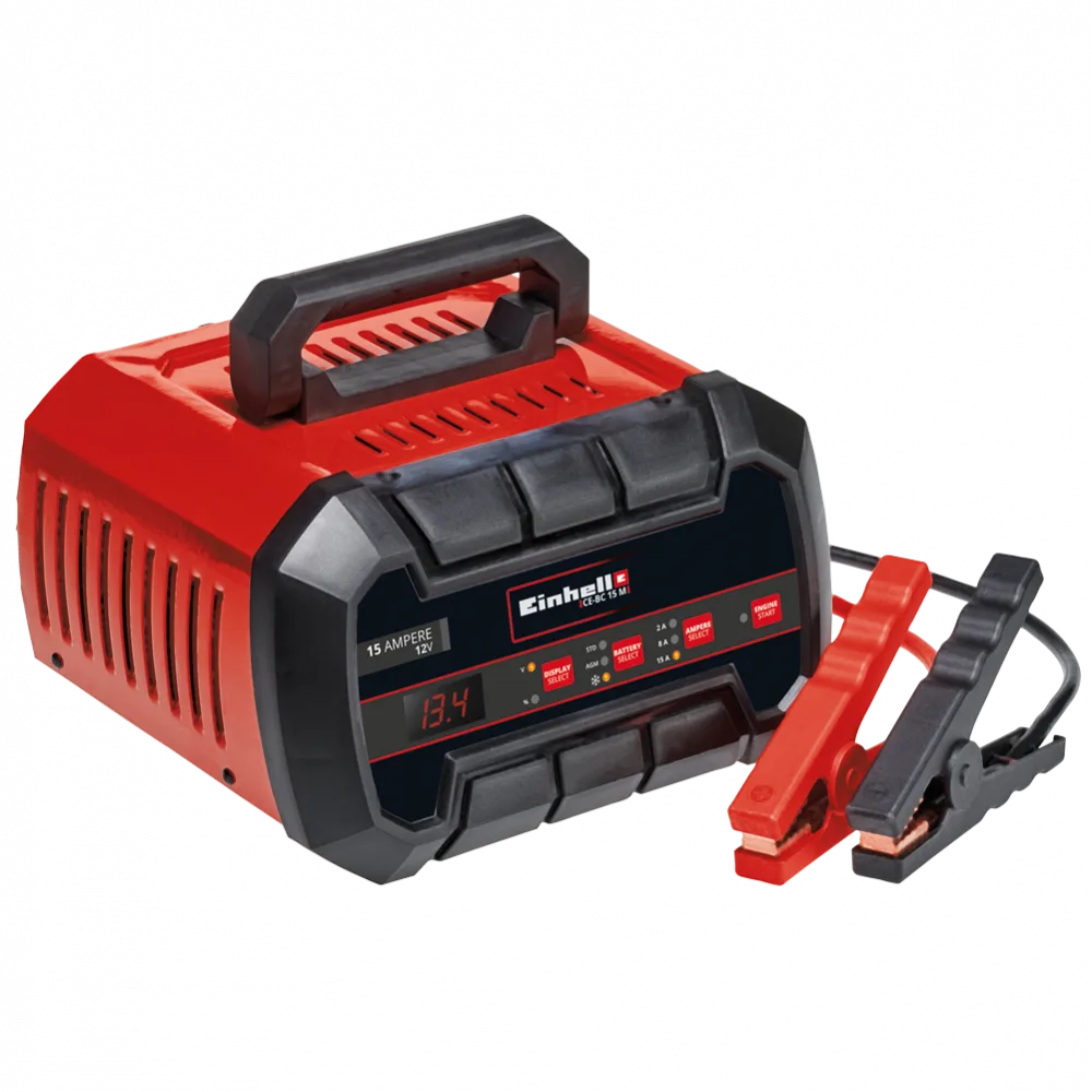 Einhell CE-BC 15 M - Chargeur de voiture - 12V - batteries de voiture et moto - acier/plastique