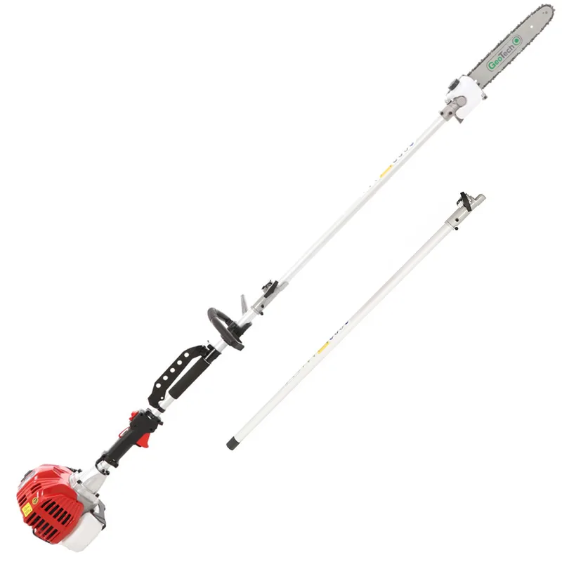 Perche élagueuse thermique à 2 temps GeoTech GT-2 52 L avec perche de rallonge - 52 cm3