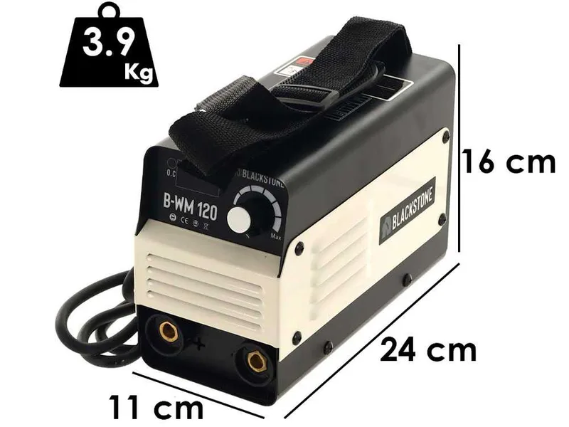 Poste à souder à inverter à électrode à courant continu Blackstone B-WM 120 - 120 A - avec Kit MMA