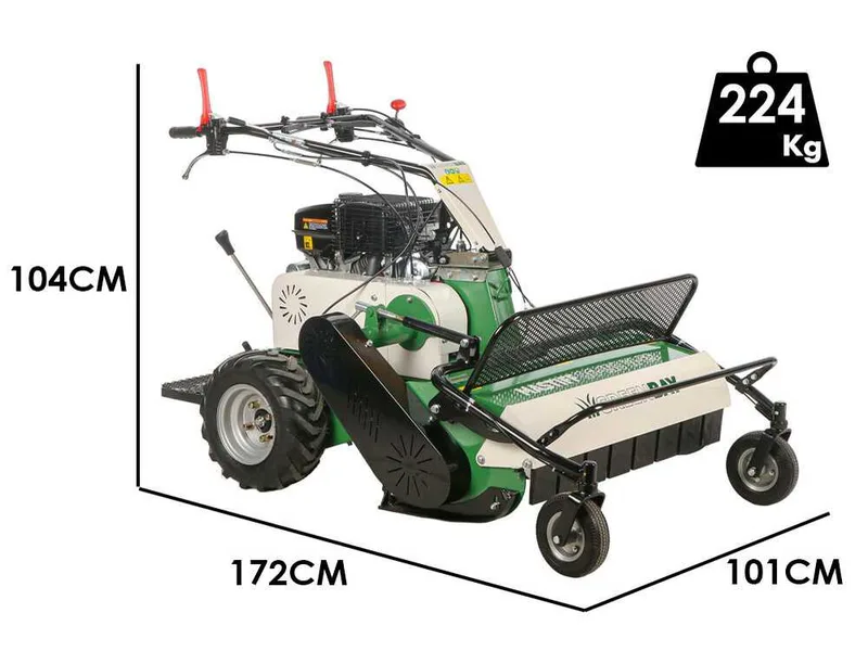 GreenBay MASTIFF 86-150 W-ES - Tondeuse débroussailleuse professionnelle à couteaux - Loncin G420FD