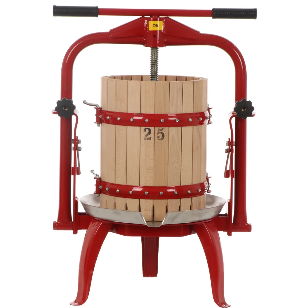 Baesso F25 – Pressoir à vis pour fruits et légumes 20 L – Cage en bois