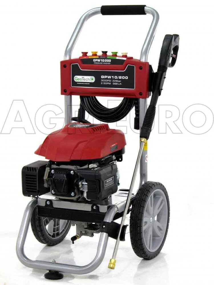 GeoTech GPW 10/200 - Nettoyeur haute pression thermique - 228 bar - 568 L/h - Moteur Ducar DV196