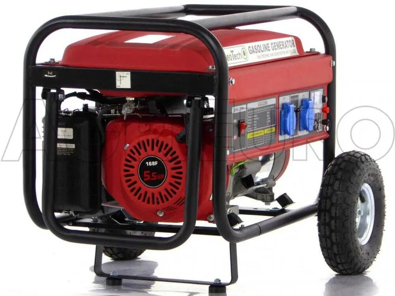 GeoTech GGA2500 - Groupe électrogène 2.1 kw monophasé à essence - sur chariot