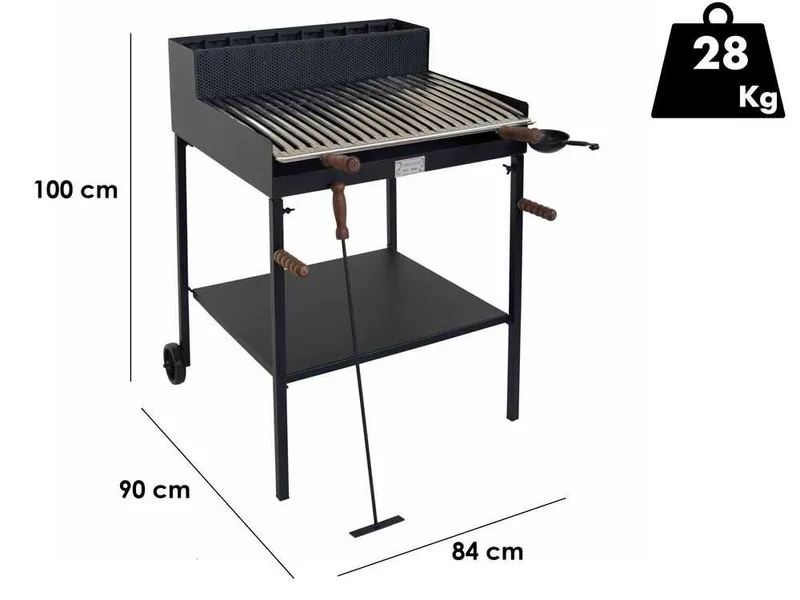 Cruccolini Belvedere Maxi - Barbecue en fer artisanal à bois et charbon