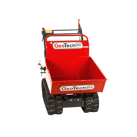 GeoTech Pro GeoPorter 330D - Brouette motorisée à chenilles à 6 galets avec benne dumper - 300 kg
