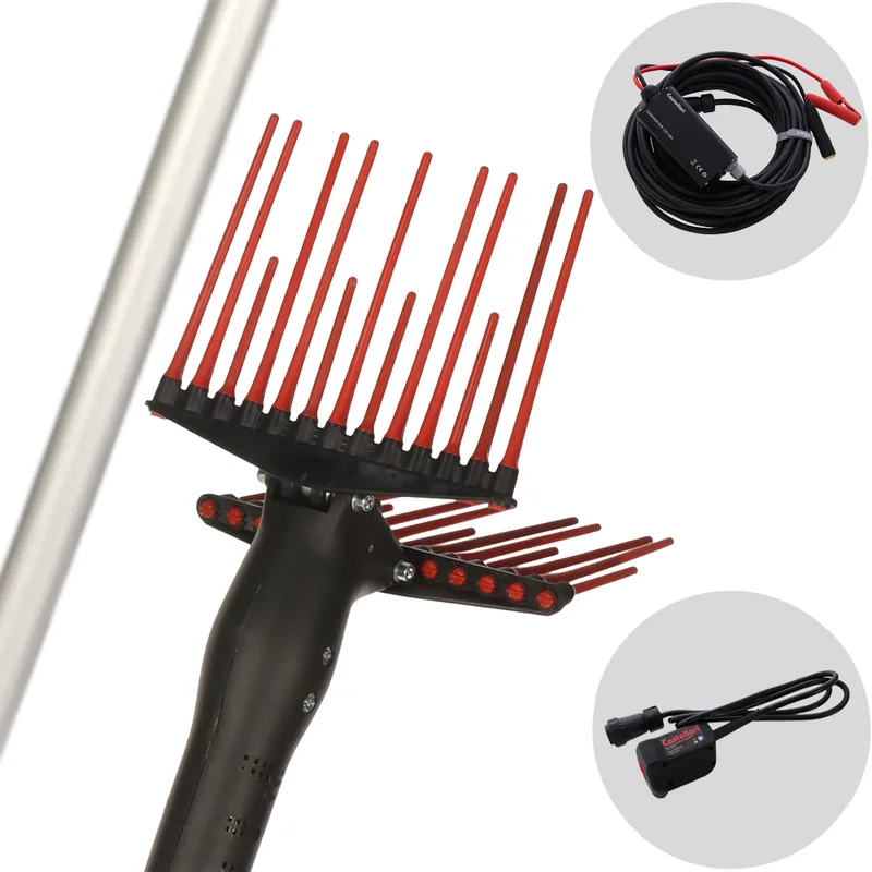 Castellari Olivance EP-S L 18 12V - Peigne vibreur pour olives à batterie type automobile avec câble inclus - Perche télescopique de 220 à 330 cm