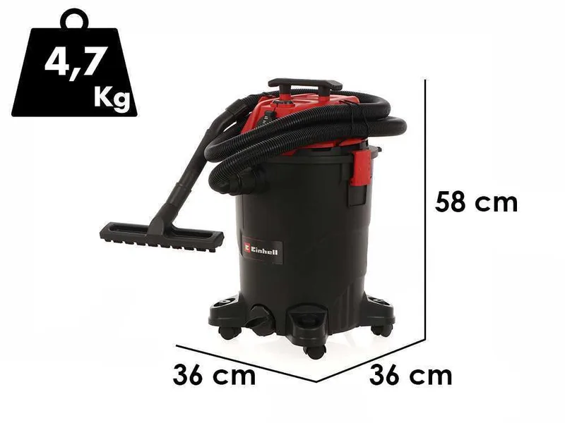 Einhell TC-VC 1825 A - Aspirateur eau et poussière - Cuve 25L - 1250W