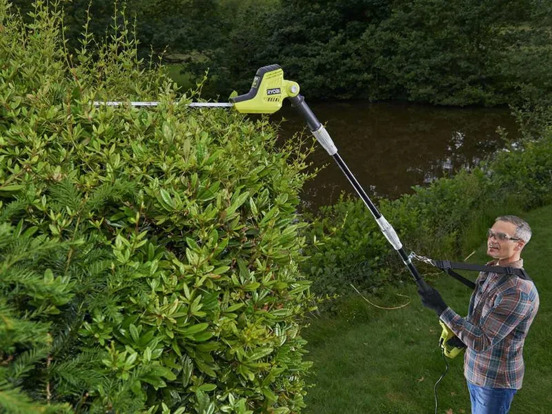 RYOBI 450W RPT4545E - Taille-haie électrique sur perche de rallonge télescopique - Lame de 45 cm