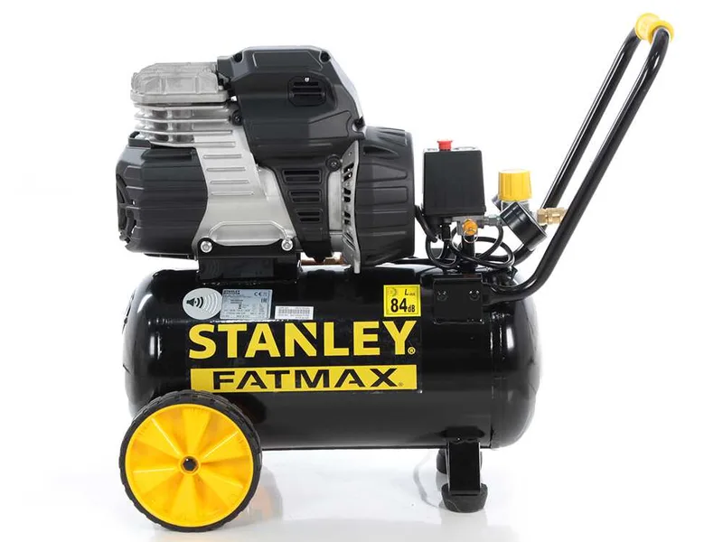 Stanley Sil Air 244/24 - Compresseur à air électrique monophasé silencieux, oil-less - Moteur 1.5 CV - 24 L