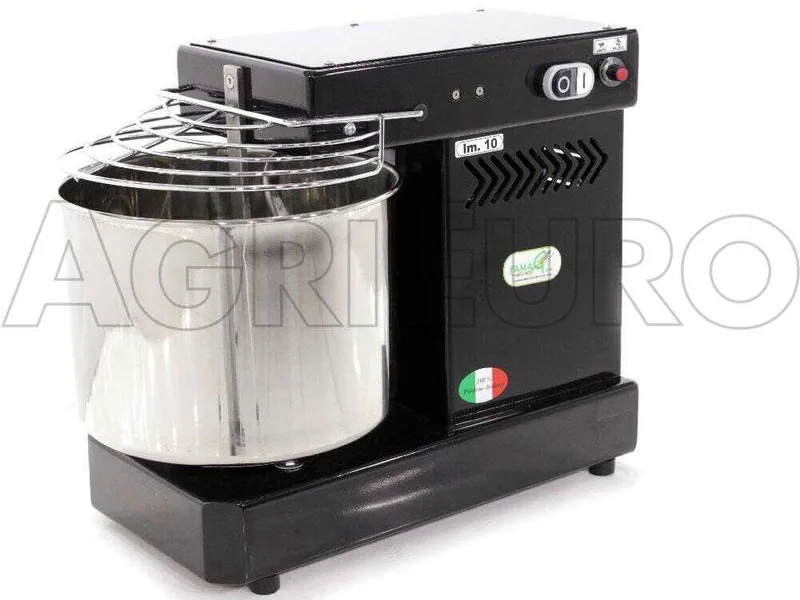 Pétrin à spirale Famag IM 10 à 10 vitesses avec moteur électrique - 10 Kg - Noir