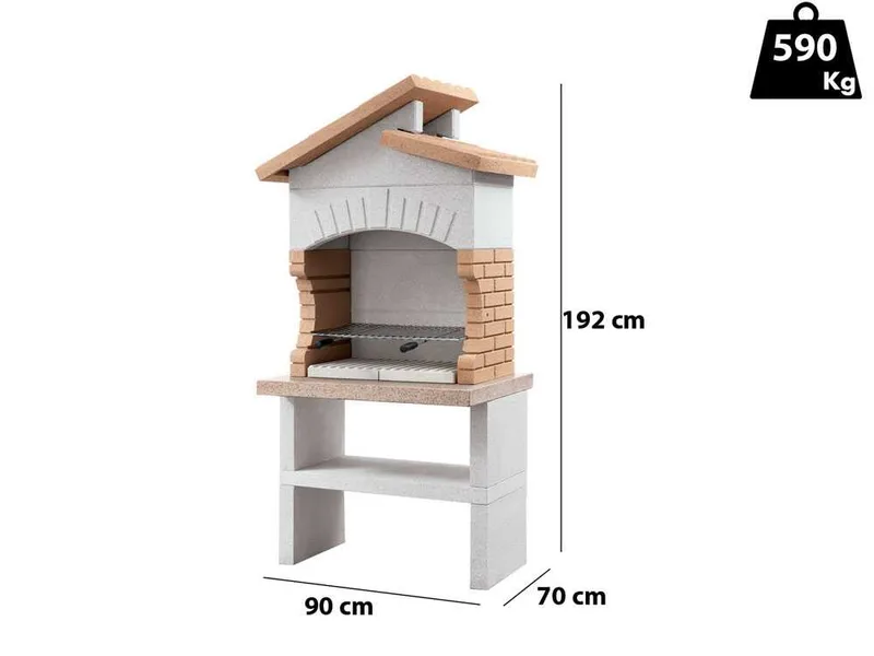 Palazzetti Cordoba - Barbecue Module Grill à bois et charbon en maçonnerie