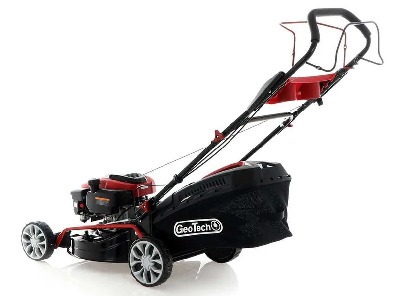 GeoTech S46-150 BMSG - Tondeuse à gazon thermique tractée - 4 en 1 - Coupe 46 cm