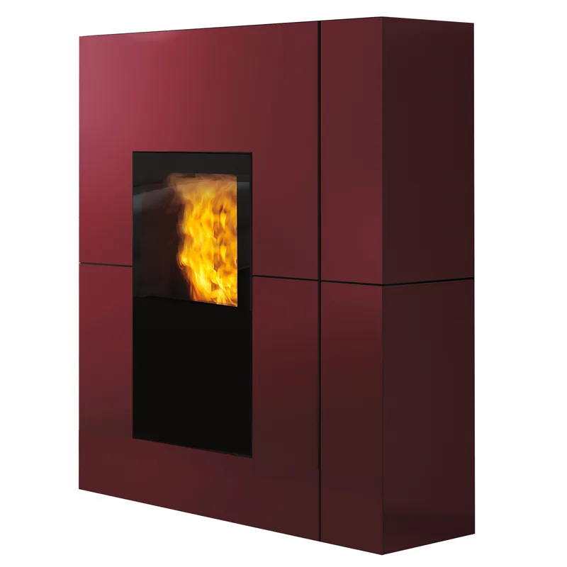 Edilkamin Blade H 23 Evo poêle à granulés bouilleur acier Bordeaux inclus kit R-FX