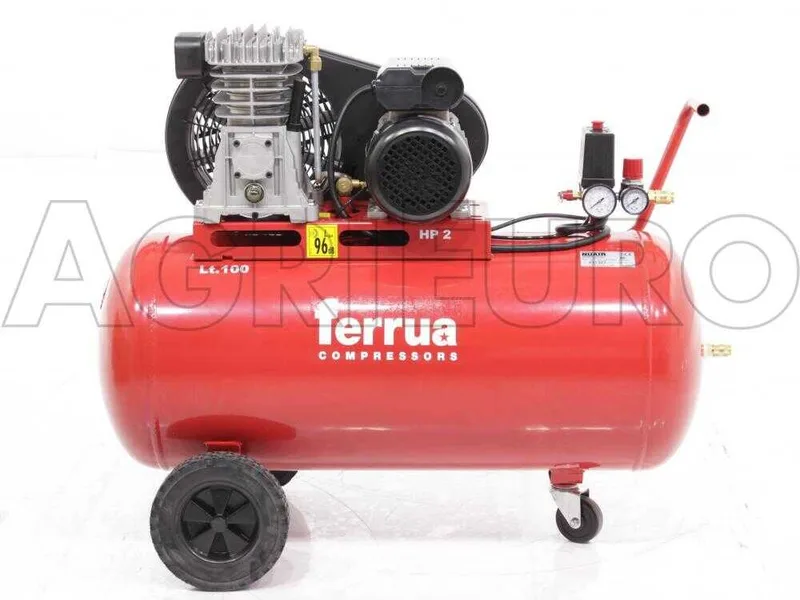 Ferrua FB28/100 CM2 - Compresseur d'air électrique monophasé à courroie - Moteur 2 CV - 100 L