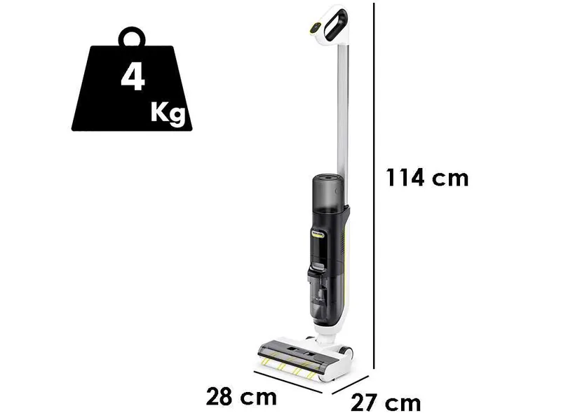 Karcher FCV 3 - Autolaveuse à batterie - 3 en 1 : lave, sèche et aspire