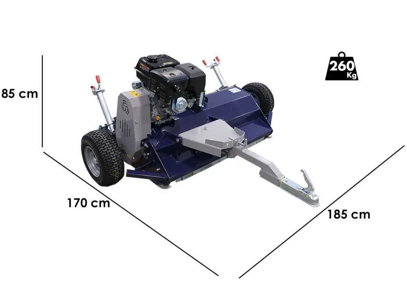 BullMach PAN 120 L - Tondeuse débroussailleuse pour quad - Loncin G420FD