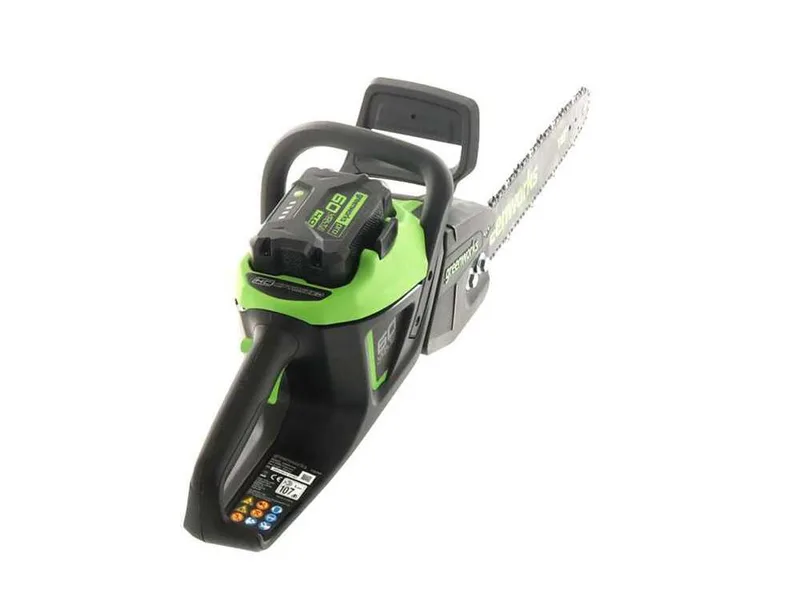 GreenWorks GD60CS40 - Tronçonneuse à batterie 60 V 2 Ah - Guide de 41 cm