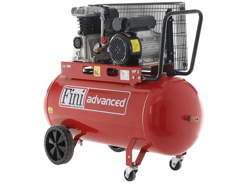 Fini Advanced MK 102-100-2M - Compresseur d'air électrique monophasé à courroie - Moteur 2 CV - 100 L