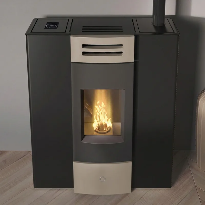 EK63 Dub 100++ Poêle à granulés céramique gris tourterelle