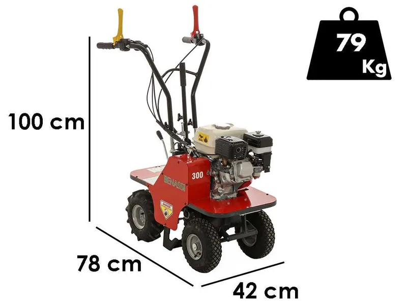 Benassi L390 4RM - Déplaqueuse de gazon tractée à essence 4x4 - Honda GX200 - 6.5 CV