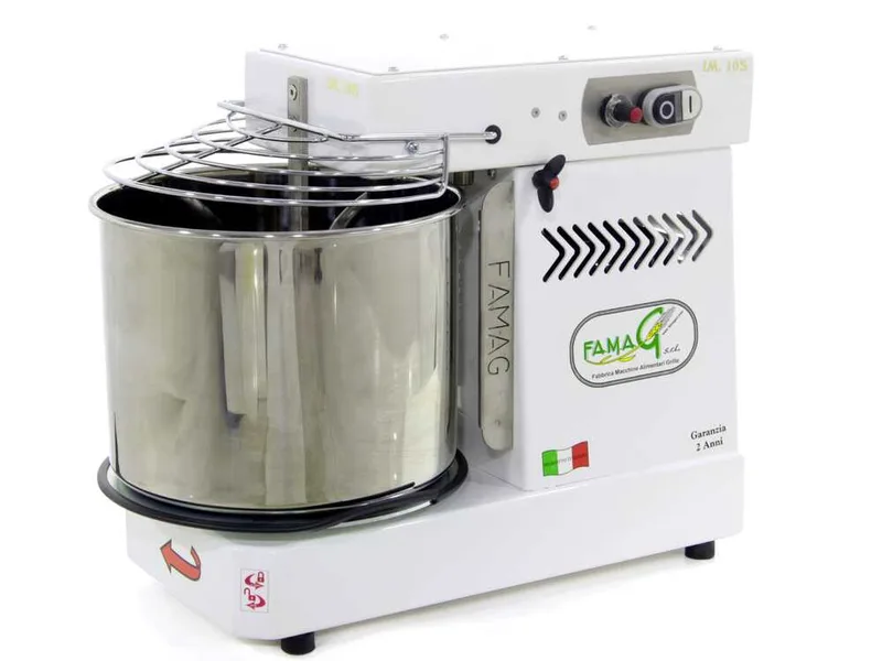 Pétrin à spirale Famag IM 10-S-10V à 10 vitesses - Tête basculante - 10 KG