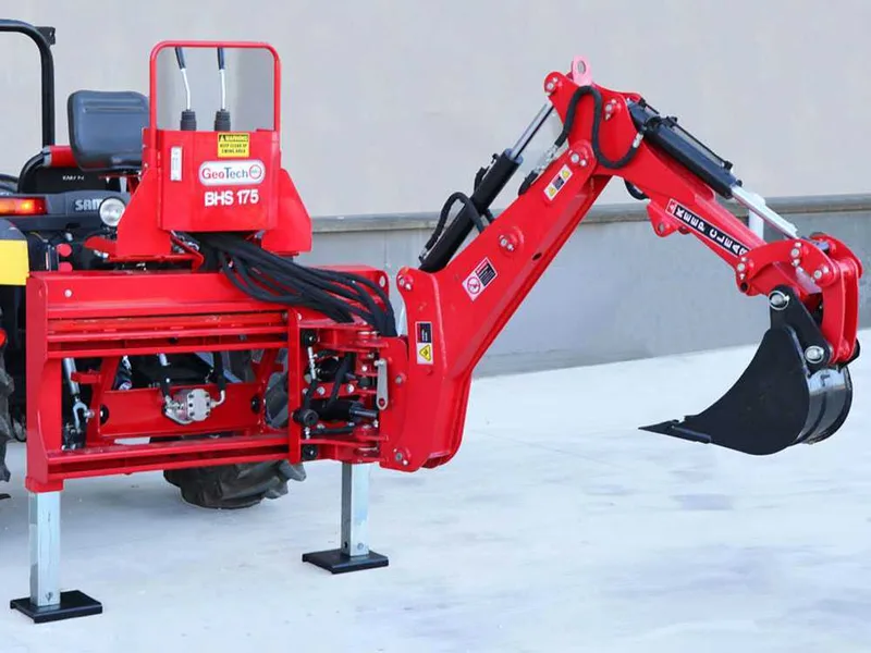 GeoTech Pro BHS 175 - Pelle rétro pour tracteur avec déplacement latéral