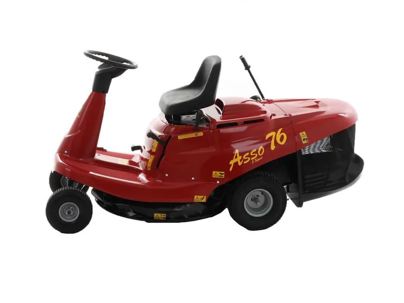 Eurosystems ASSO 76 Mini rider - Tondeuse rider autoportée - Boîte de vitesse manuelle - Largeur de coupe 76 cm