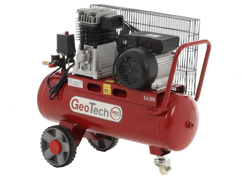 GeoTech Pro BACP50-8-2 - Compresseur d'air électrique à courroie - Moteur 2 CV - 50 litres - puissance 8 bars