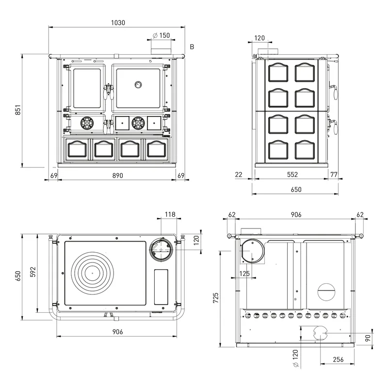 La Nordica Rosa 16 cuisinière à bois majolique blanche Infinity