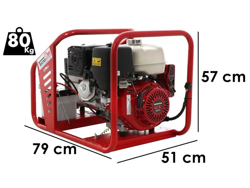 TecnoGen H8000 E/A - Groupe électrogène 5.8 kW monophasé - Continu 5.2 kW Monophasé + ATS
