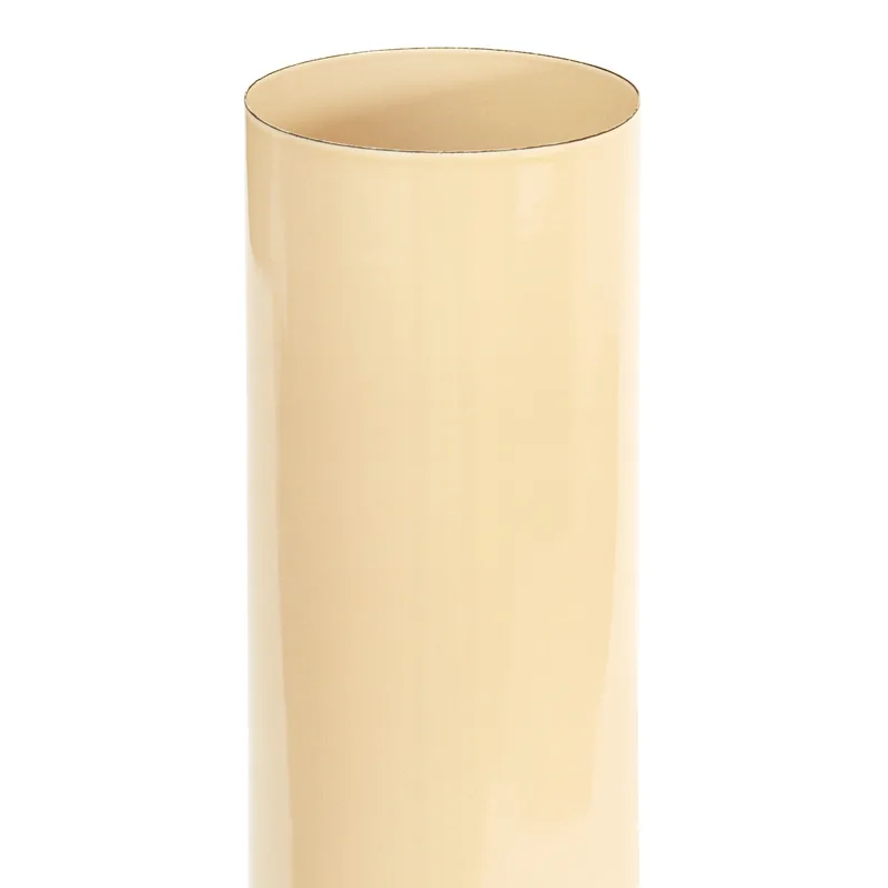 Tuyau de poêle / Tuyau de cheminée émaillé 130mm - 1000mm ivoire