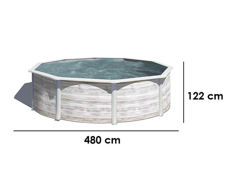 Gre Finlandia Ronde Ø460 x 120 cm - Piscine hors-sol en acier
