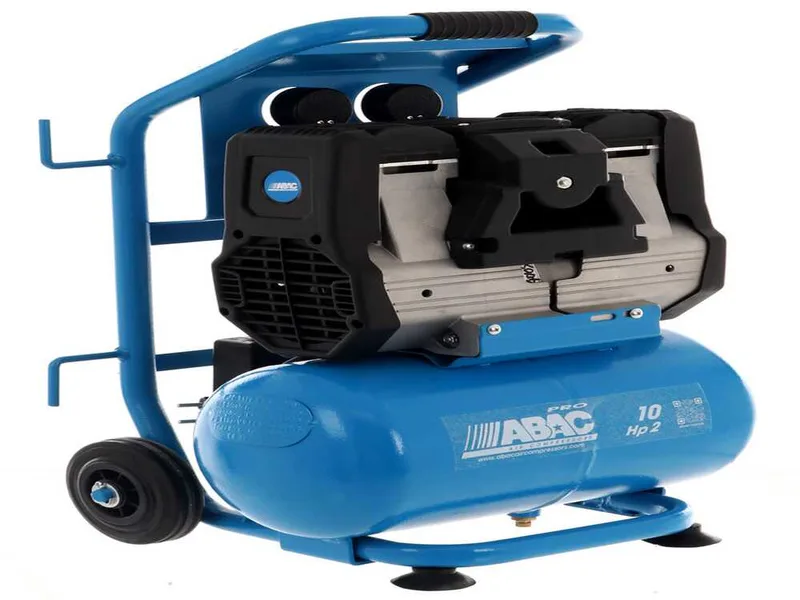 Abac silverstone OS20P - Compresseur d'air électrique monophasé silencieux, sans huile - Moteur 2 CV - 10 L