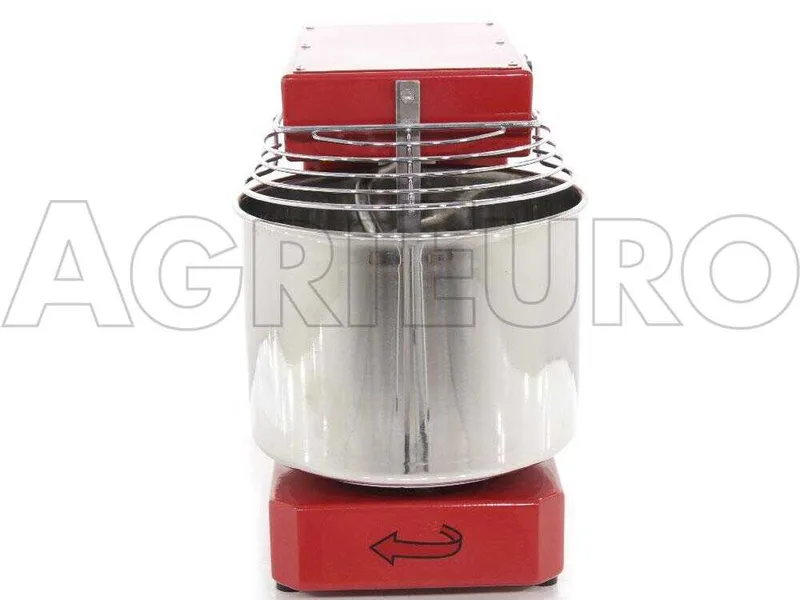 Pétrin à spirale Famag IM 8 à 10 vitesses avec moteur électrique - 8 KG - Rouge