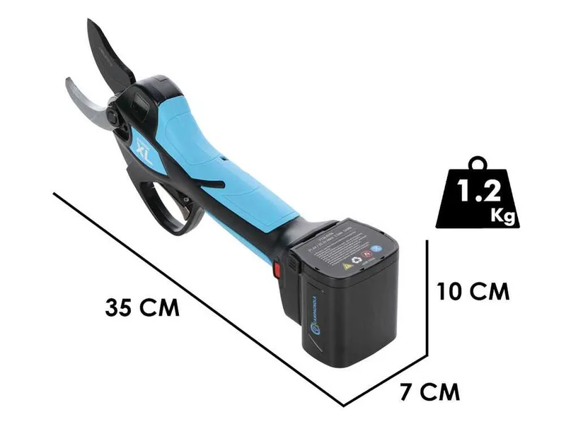 Campagnola Stark XL - Sécateur électrique de taille - 3x 21.6V 2.5 Ah - Diamètre de coupe 40 mm