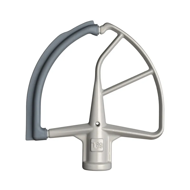 KitchenAid 5KFE7T - Fouet plat avec bord en silicone gris