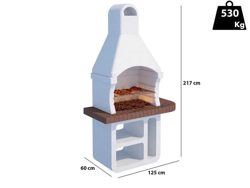 Linea VZ Elba - Barbecue à bois et charbon en maçonnerie