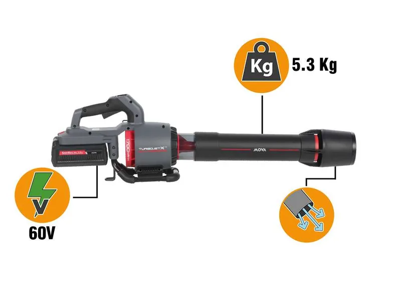 MOVA GB628 - Souffleur à batterie - 60 V/5 Ah