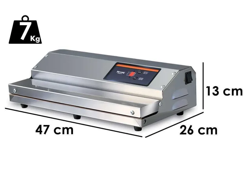 Machine sous vide en acier Euro 370 INOX - Barre de soudure de 37 cm
