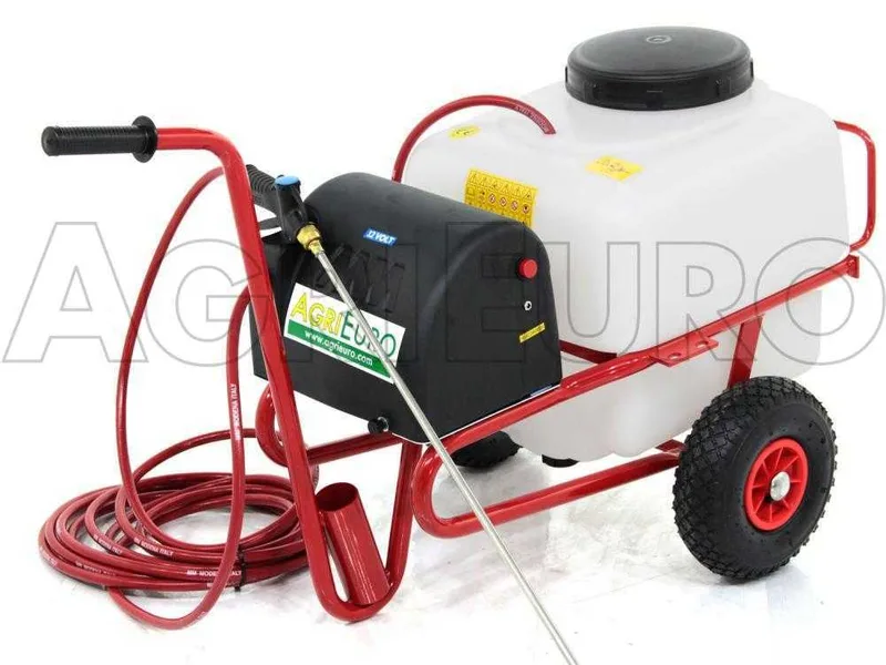 Pulvérisateur à batterie 12 V de 50 l - Pompe de pulvérisateur électrique sur chariot