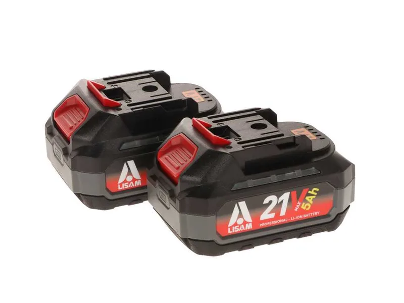 Lisam A1912 - Kit d’alimentation pour outils électriques - 2 batteries 21 V 5 Ah - Chargeur